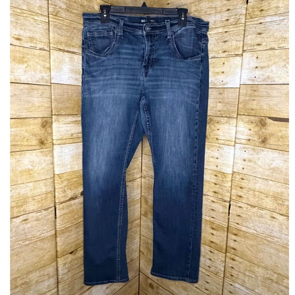 BKE Nolan Essential coolmax stretch relaxed straight leg premium denim jeans